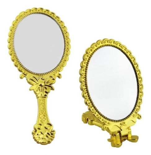 ESPELHO DE MÃO AMIGOLD- DOURADO