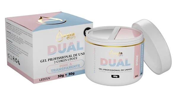 GEL AEGLA DUAL PINK E TRANSPARENTE 60G