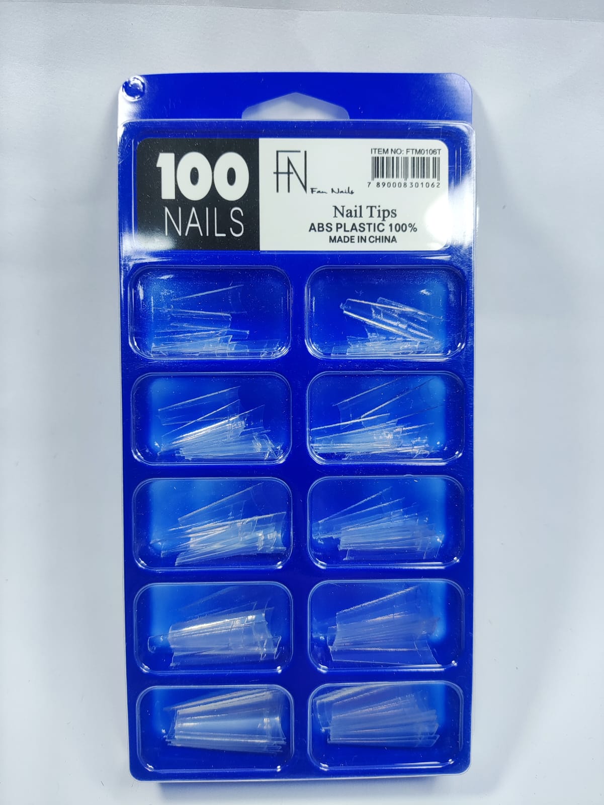 TIPS BAILARINA TRANSPAR. FAN NAILS 100un